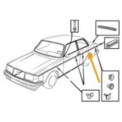 Trim moulding, Fender left rear middle