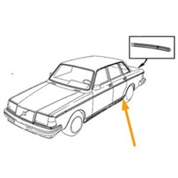 Sierlijst spatbord linksachter onder vanaf '86