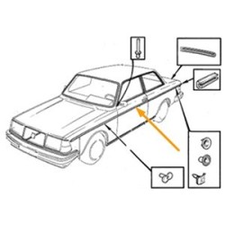 Trim moulding, Door for Driver door from '79