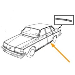 Trim moulding, Door for Driver side, rear from '86