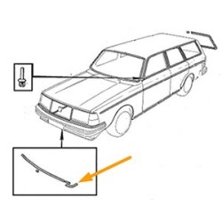 Sierlijst bumper vooraan rechts verchroomd '78 - '84