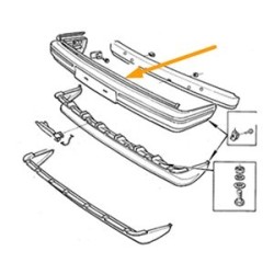 Trim moulding, Bumper front middle chrome