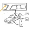 Trim moulding, Glas Windscreen right '86 - '90