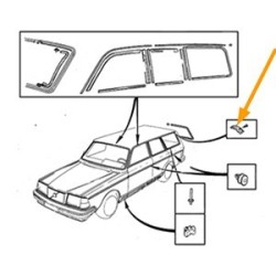 Drip rail moulding left D-pillar