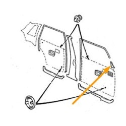 Buitenspiegeldeksel linksbinnen tot '78