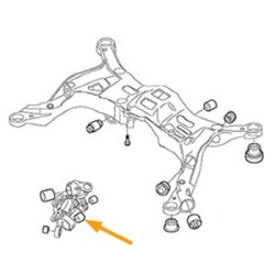 Bus ophanging achteras wieldrager laag*