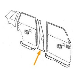 Interieur paneel B-stijl bruin