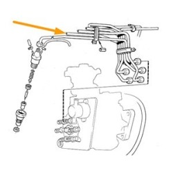 Hogedrukleiding diesel inspuitsysteem 2e cilinder*