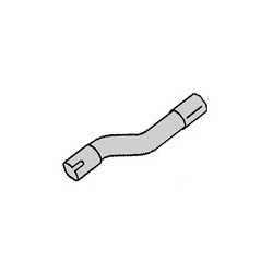 Exhaust pipe bent single, round