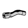 Exhaust pipe bent single, round