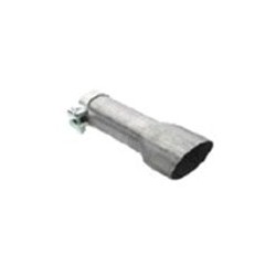 Exhaust pipe single, oval