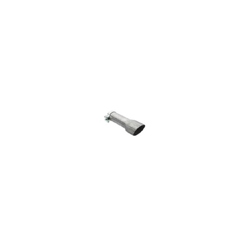 Exhaust pipe single, oval