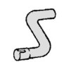 Exhaust pipe bent single, round B6304FS to '94