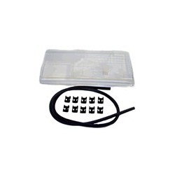 Koplampglas links auto met mistlamp