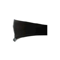 Spatbord strook zwart meter