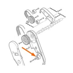Tensioner pulley, V-ribbed belt