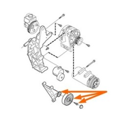 Tensioner pulley, V-ribbed belt