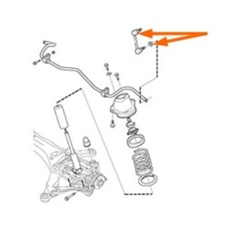 Stabilizer rod Rear axle