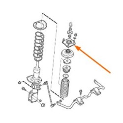 Suspension strut Support Bearing Front axle upper