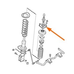 Suspension strut Support Bearing Front axle upper