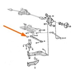Bus ophanging dwarsstang voorzijde laag met multilink as