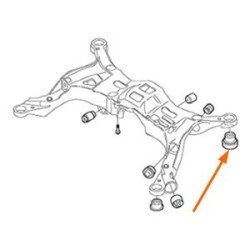 Bushing, Suspension Axle carrier rear