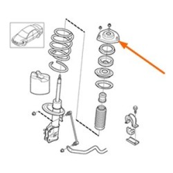 Suspension strut Support Bearing Front axle upper