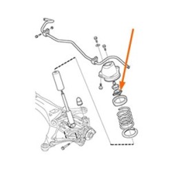 Suspension strut Support Bearing Rear axle