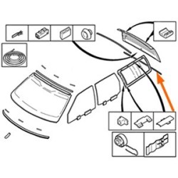 Trim moulding, Glas Rear window lower