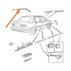 Sierlijst druppelrail linksvoor