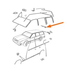 Clip, Panel Trim, Side window rear