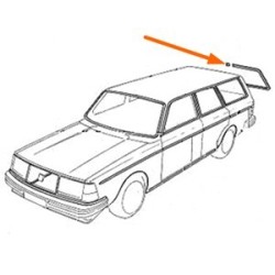 Trim joint Windscreen Rear window chromed