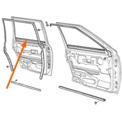 Window scraper, Side window for Passenger side, rear inner