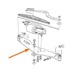 Ruitenwissermechanisme koppeling voorruit