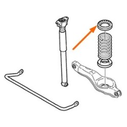 Spring mounting Rear axle upper