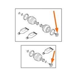 Bout aandrijfas M10 x 70