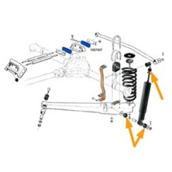 Bushing, Shock absorber mount Kit