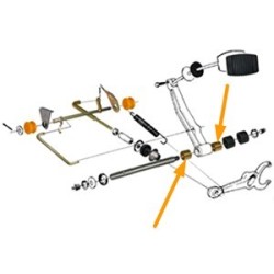 Bus koppeling messing