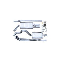 Sports silencer set Mild steel Abarth Style