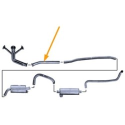 Intermediate exhaust pipe from Header to Front silencer