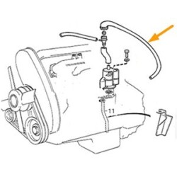 Hose, Crankcase breather Flame protection case - Air intake hose 