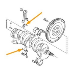 Big end bearings 2nd Oversize Kit