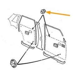 Clip, Panel Door panel white from '88